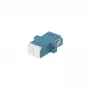 SYNERGY21 Fibre Optic Coupler LC/LC Singlemode OS2 9/125µm Duplex Blue PVC Ceramic Sleeve Flanged with One-sided Laser Protection Flap