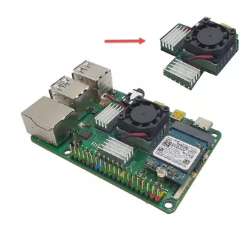 ALLNET Rock Pi 4C+ Heatsink Set (Rock4C+Heat-Set) - Pasīvās dzesēšanas komplekts Radxa Rock Pi 4C Plus