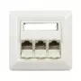 Synergy 21 S216327 RJ-45 Cat6a tīkla sienas kontaktligzda, 2-portu, ekranēta, balta (RAL 9010)