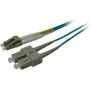 Synergy 21 10m OM3 LC-SC Duplex Fiber Optic Patch Cable - Aqua
