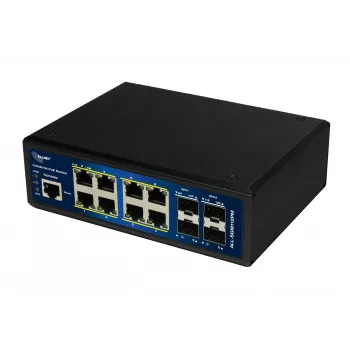 ALLNET ALL-SGI8112PM-BT Industrial Full Managed Layer2+ Gigabit Ethernet PoE++ slēdzis, 12 porti, 8x PoE++ (240W budžets)