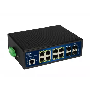 ALLNET ALL-SGI8112PM-BT Industrial Full Managed Layer2+ Gigabit Ethernet PoE++ slēdzis, 12 porti, 8x PoE++ (240W budžets)