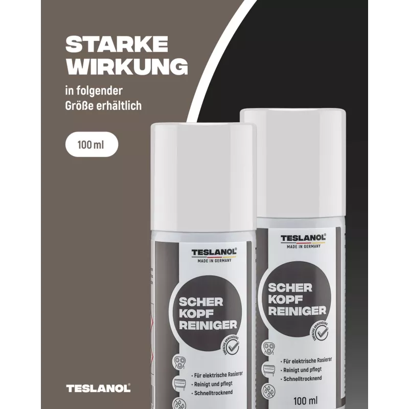 Teslanol skūšanas galviņu tīrīšanas aerosols 200 ml