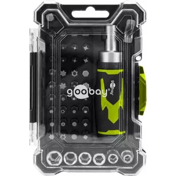 Goobay Tools 43-daļīgs precīzijas skrūvgriežu komplekts ar uzgaļiem (77842)
