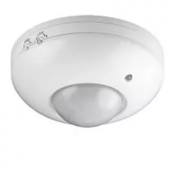 Goobay infrasarkano staru kustības detektors (PIR), 360° noteikšana, 6 m darbības zona, virsapmetuma griestu montāža, montāžas augstums 2,2-4 m, 230 V AC, IP20 iekštelpām, baltā krāsā (95172)
