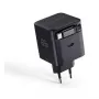RealPower GaN Lādētājs 65W Melns ar 2x USB-C PD, Kompakts un Jaudīgs