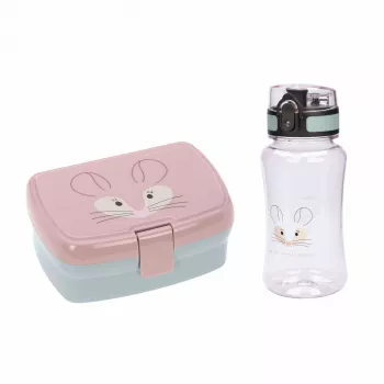Lassig About Friends Chinchilla 2-detaļu komplekts: Pusdienu kastīte + Tritan pudele 460 ml