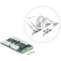 Delock Mini PCIe I/O Full Size Card līdz 8 x Serial RS-232 DB9 ar standarta un zema profila slot kronšteiniem