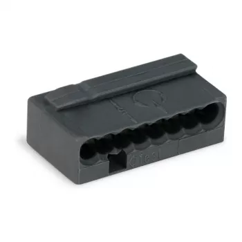 WAGO 243-208 PUSH WIRE® savienotājs, pelēks, 6 A, 100 V, 2 vadītāji, 0,5-1,5 mm²