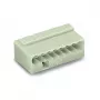 WAGO 243-308 SMD spaiļu bloks, 8 polu, 2,5 mm kontaktu solis, Push-in CAGE CLAMP, 100 V, 6 A, balts