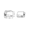WAGO 224-112 2-dzīslu kompakts savienotājs, 400V, 24A, 1-2,5mm², Push-in, balts/caurspīdīgs