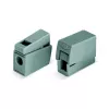 WAGO 224-101 1-vada 2-virzienu Push-in CAGE CLAMP spaiļu bloks, 400 V, 24 A, 0,5-2,5 mm², caurspīdīgs/pelēks