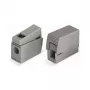 WAGO 224-101 1-vada 2-virzienu Push-in CAGE CLAMP spaiļu bloks, 400 V, 24 A, 0,5-2,5 mm², caurspīdīgs/pelēks