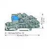 WAGO 2003-7641 TOPJOB® S 3-vadu caurlaides spaiļu bloks, 2,5 mm², 400 V, pelēks