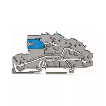 WAGO 2003-7641 TOPJOB® S 3-vadu caurlaides spaiļu bloks, 2,5 mm², 400 V, pelēks