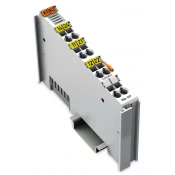 WAGO 750-517 - 2 kanālu releja izejas modulis, 1,5 kV izolācija, 24 VDC, DIN sliede