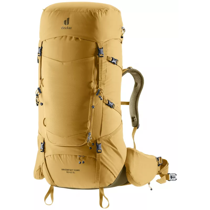 Deuter Aircontact Core 65 + 10 SL Sieviešu Trekkinga Mugursoma - Savanna/Nori
