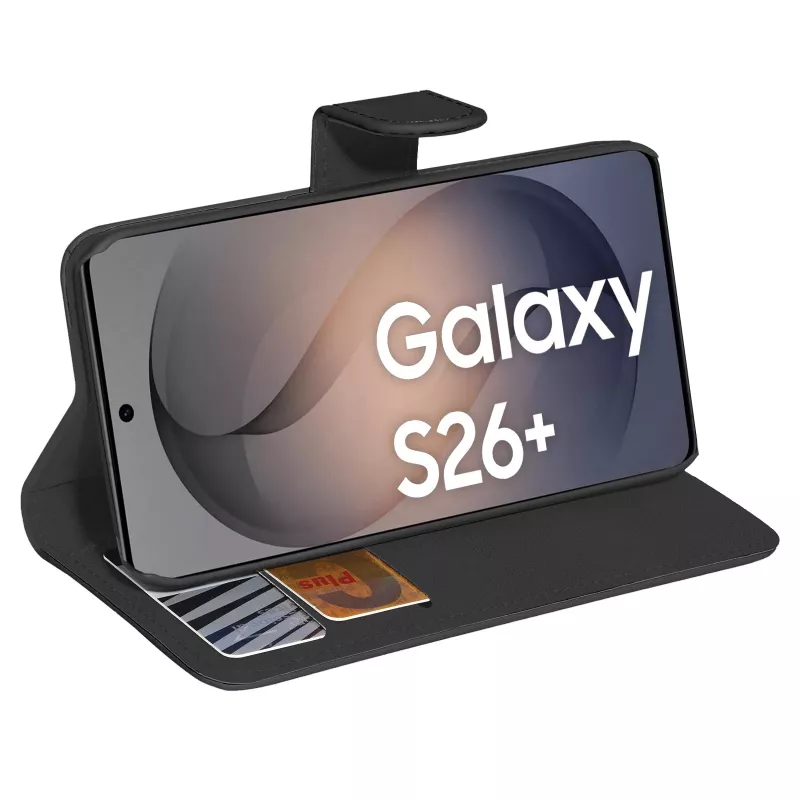 PEDEA Book Cover Classic for Samsung Galaxy S26 Plus, Black