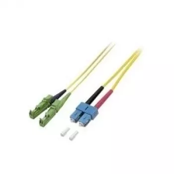 EFB Elektronik Fiber Optic Patch Cable E2000/APC to SC Singlemode OS2 9/125µm 15m Yellow