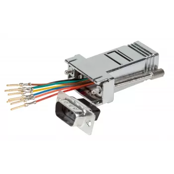 EFB Electronics tīkla adapteris - DB-9 (vīriešu) uz RJ-45 (sieviešu) - RS-232 seriālais uz Ethernet adapteris - Melns