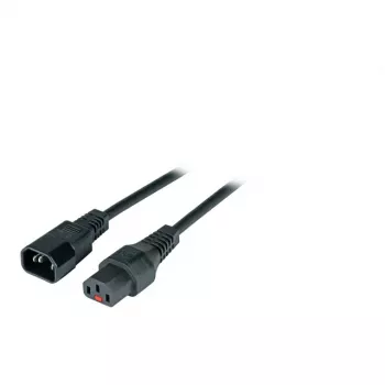 EFB-Elektronik IEC Lock Pagarinātājvads C14 uz C13, 2,0 m, Melns (EK601SW.2)