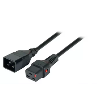 EFB-Elektronik IEC Lock pagarinātājvads C20 uz C19, 3,0 m, melns