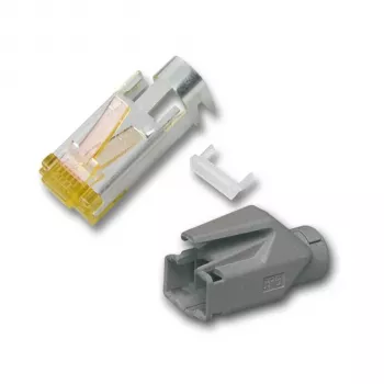 EFB RJ45-Hirose Connector STP, TM31 Light Grey, 100 Pieces, 3-Element, Cat.6A
