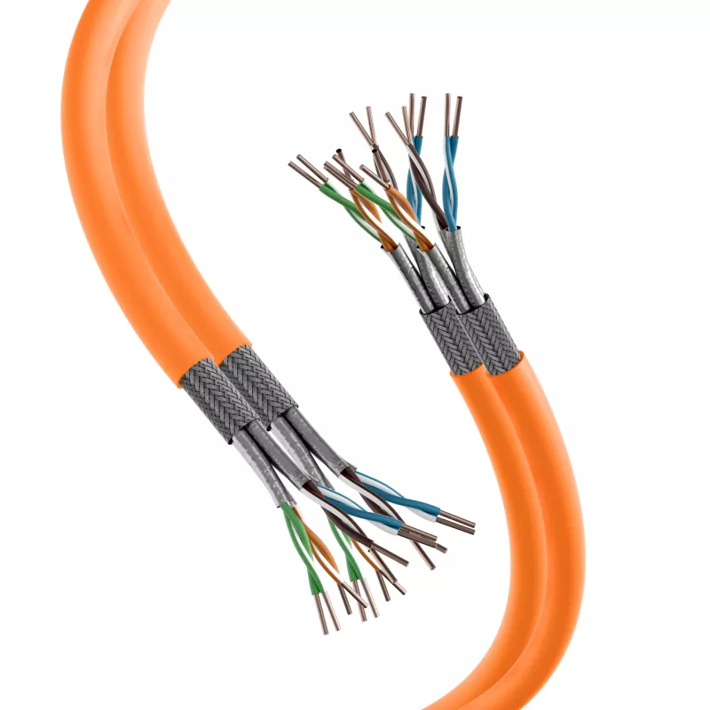 EFB Elektronik MK7100DX.500-CPR Cat7a S/FTP LSZH datu kabelis 500 m oranžs