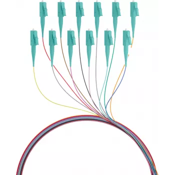 EFB Elektronik Fibre Pigtail LC 50/125 OM3 12-Colour Set 2m - Cable/Adapter Set - Multimode
