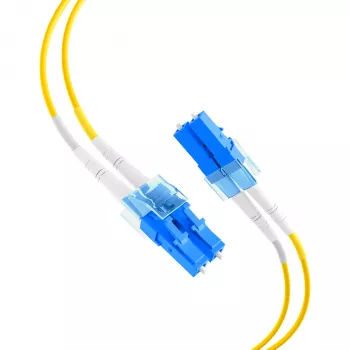 EFB Elektronik IPL-DF-LCULCU-2-0050 OS2 Duplex LC/UPC to LC/UPC Fiber Optic Patch Cable, 0,5 m, Yellow, LSZH