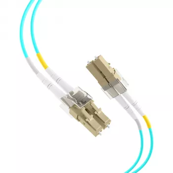 EFB Elektronik IPL-DF-LCULCU-3-0050 Fiber Optic Patch Cable, 0,5 m, OM3, LC/UPC to LC/UPC, Duplex, LSZH, Aqua