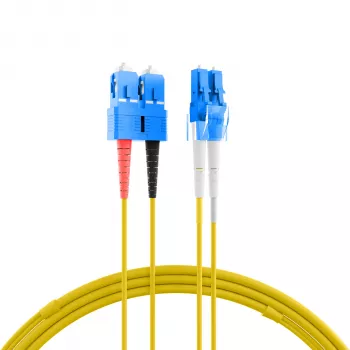 EFB Elektronik IPL-DF-LCUSCU-2-0050 OS2 Duplex Patch Cable LC/UPC to SC/UPC 0,5 m Yellow LSZH