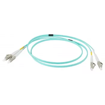 EFB Elektronik IPL-DR-LCULCU-3-0200 Fiber Optic Patch Cable, 2 m, OM3, LC/UPC to LC/UPC, Duplex, Aqua