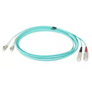 EFB Elektronik IPL-DR-LCUSCU-3-0300 Fiber Optic Patch Cable, 3 m, OM3, LC to SC, Duplex, Aqua