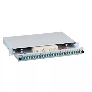 EFB Electronics Extendable Splice Box LC 12 Pigtails Offset 6 Couplings OM3
