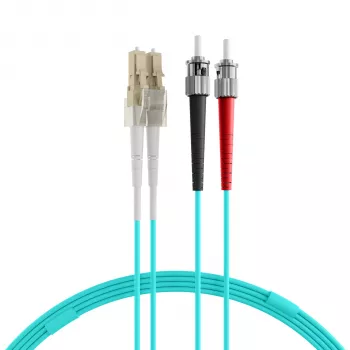 EFB Elektronik O0313.40 Fiber Optic Patch Cable, OM3, 40 m, LC-ST, Aqua