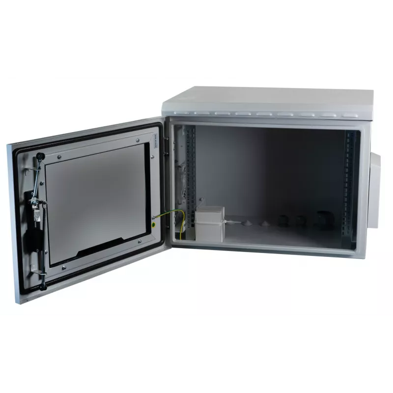 EFB Elektronik 19 collu sienas korpuss IP55 9U Stikla durvis Dziļums 600 mm RAL7035