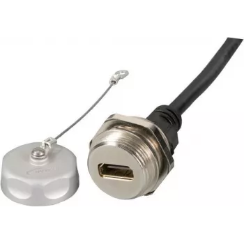 EFB-Elektronik IP67 HDMI paneļmontāžas savienotājs, M25, sievišķais pret vīrišķo, 1,0 m