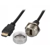 EFB Elektronik IP67 HDMI iebūvējamā ligzda, M25, HDMI A-A ligzda-spraudnis, servisa ports, turēšanas aukla, 1,0 m