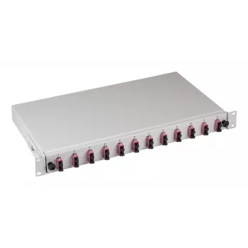 EFB Elektronik Splice Box SC 50/125 µm OM4 Izvelkams, 24 Pigtails Offset / 12 Savienojumi