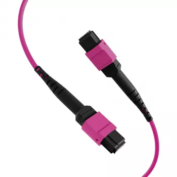 EFB ELEKTRONIK MPO-PLUS(F)-MPO-PLUS(F) Patch Cable OM4 12 Fibers Type B LSZH Heather Violet 3m