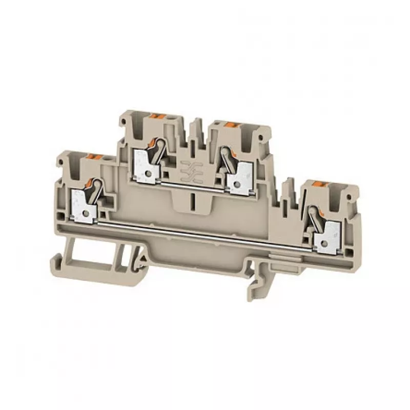 Weidmüller Caurvada spaiļu bloks A2T 2.5, 2.5 mm², bēšs, PUSH IN