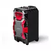 Leicke DJ ROXX TROLLEY PRO Pārnēsājama PA skaļruņu sistēma ar Bluetooth, 100W RMS, 10 inch zemfrekvences skaļrunis, LED gaismas, ratiņi, mikrofons, tālvadības pults