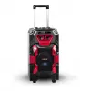 Leicke DJ ROXX TROLLEY PRO Pārnēsājama PA skaļruņu sistēma ar Bluetooth, 100W RMS, 10 inch zemfrekvences skaļrunis, LED gaismas, ratiņi, mikrofons, tālvadības pults