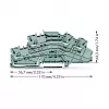 WAGO 2003-6642 Caurlaides spaiļu bloks, TOPJOB® S, 2-vadītāju, 4 mm², pelēks, 800 V, 24 A