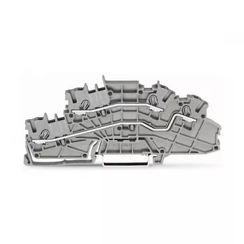 WAGO 2003-6642 Caurlaides spaiļu bloks, TOPJOB® S, 2-vadītāju, 4 mm², pelēks, 800 V, 24 A