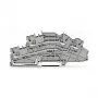 WAGO 2003-6642 Caurlaides spaiļu bloks, TOPJOB® S, 2-vadītāju, 4 mm², pelēks, 800 V, 24 A