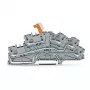 WAGO TOPJOB S N-atvienojamais spaiļu bloks ar PE, 3-vadītāju, Push-in CAGE CLAMP, pelēks, 2003-6644