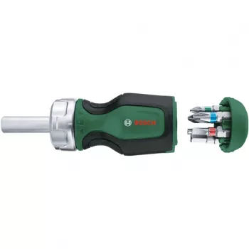 Bosch 1600A032UY Griežņskrūvgriezis ar 12 uzgaļiem (25mm) S2 tērauds, 1/4 inch sešstūris, ergonomisks rokturis