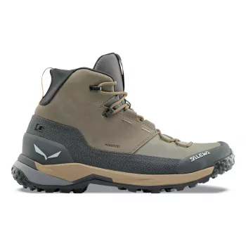 SALEWA Puez Leather Mid PTX Hiking Boots - Bungee Cord/Onyx - UK 45